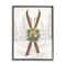 Stupell Industries Winter Skis Holiday Wreath Framed Giclee Art